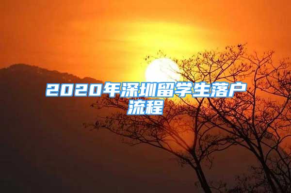 2020年深圳留学生落户流程