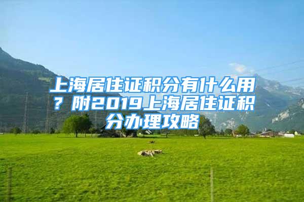 上海居住证积分有什么用？附2019上海居住证积分办理攻略