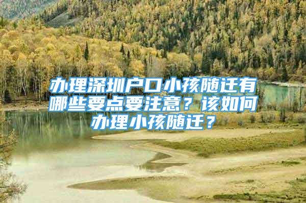 办理深圳户口小孩随迁有哪些要点要注意？该如何办理小孩随迁？