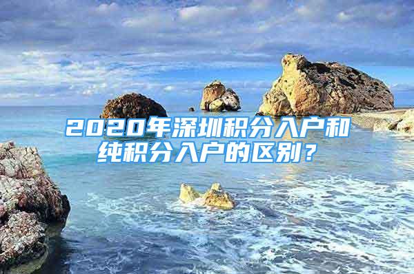 2020年深圳积分入户和纯积分入户的区别？