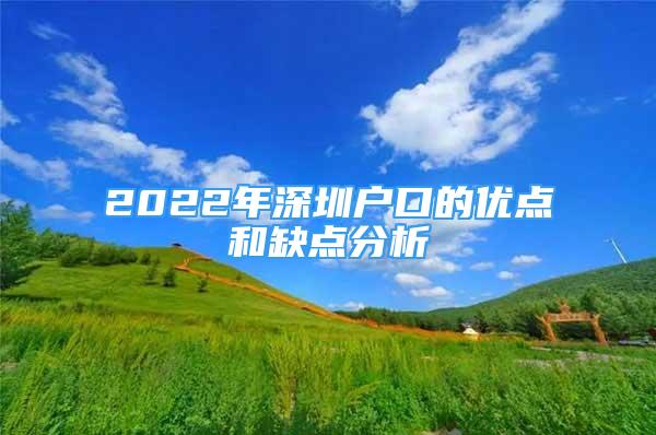 2022年深圳户口的优点和缺点分析