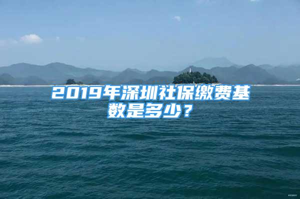 2019年深圳社保缴费基数是多少？