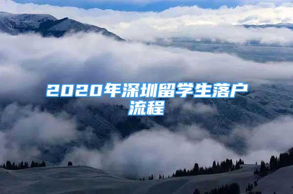 2020年深圳留学生落户流程