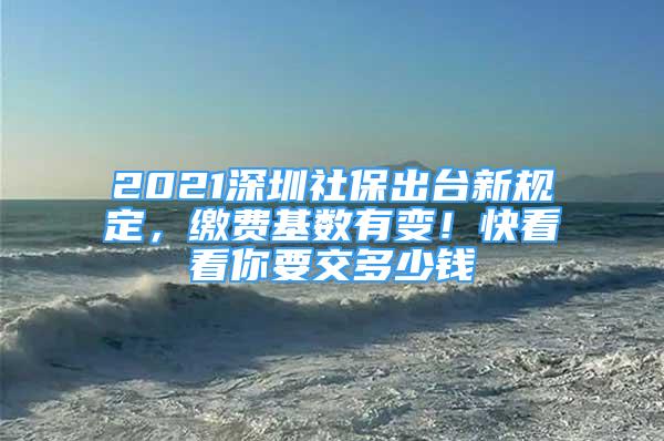 2021深圳社保出台新规定，缴费基数有变！快看看你要交多少钱