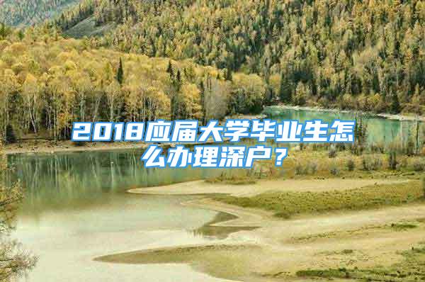 2018应届大学毕业生怎么办理深户？