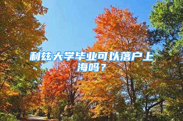 利兹大学毕业可以落户上海吗？