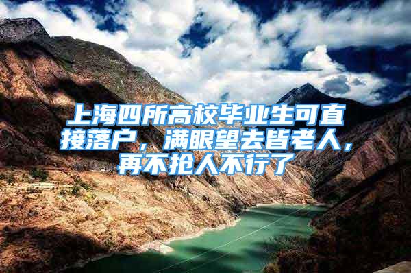 上海四所高校毕业生可直接落户，满眼望去皆老人，再不抢人不行了