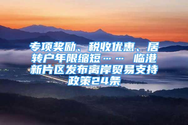 专项奖励、税收优惠、居转户年限缩短…… 临港新片区发布离岸贸易支持政策24条