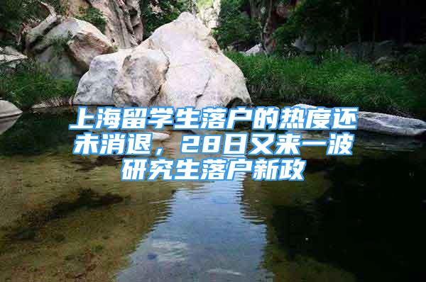 上海留学生落户的热度还未消退，28日又来一波研究生落户新政