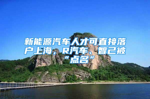 新能源汽车人才可直接落户上海，R汽车、智己被“点名”