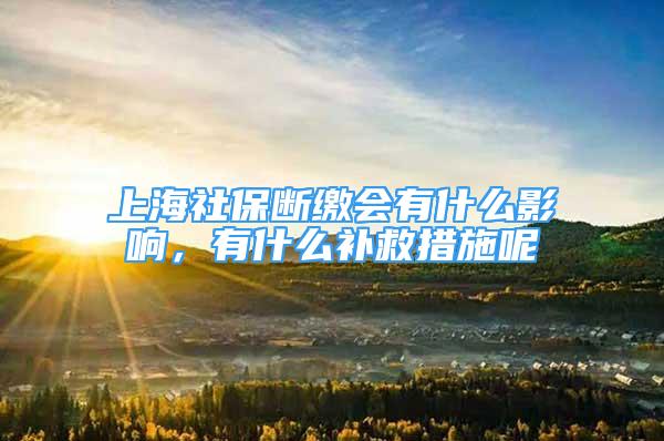 上海社保断缴会有什么影响，有什么补救措施呢