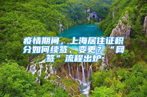 疫情期间，上海居住证积分如何续签、变更？“网签”流程出炉