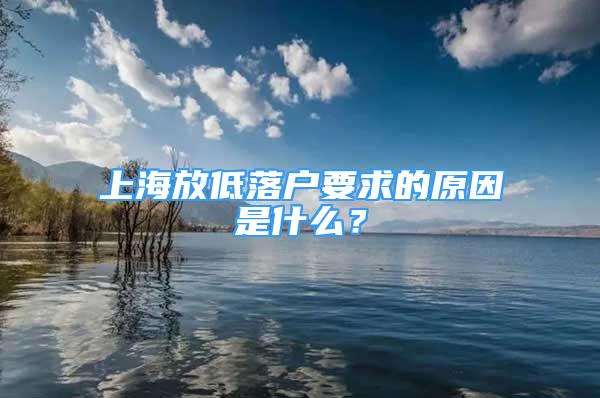 上海放低落户要求的原因是什么？