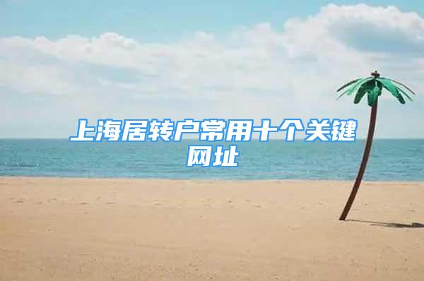 上海居转户常用十个关键网址