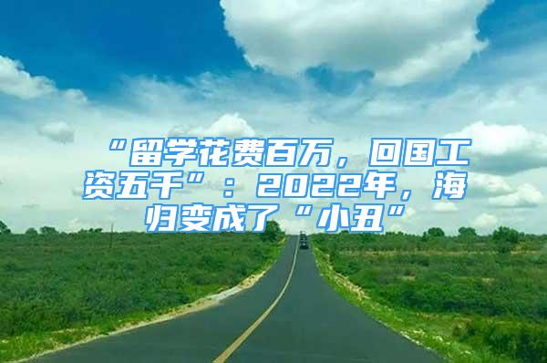 “留学花费百万，回国工资五千”：2022年，海归变成了“小丑”