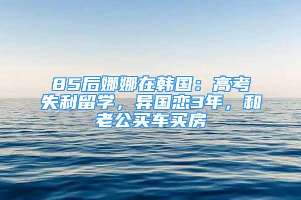 85后娜娜在韩国：高考失利留学，异国恋3年，和老公买车买房