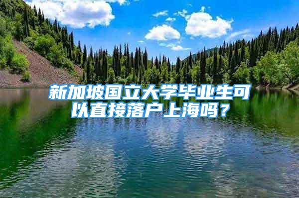 新加坡国立大学毕业生可以直接落户上海吗？