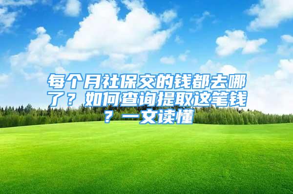 每个月社保交的钱都去哪了？如何查询提取这笔钱？一文读懂