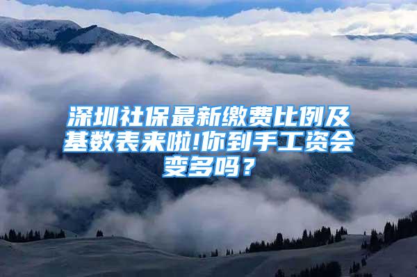 深圳社保最新缴费比例及基数表来啦!你到手工资会变多吗？