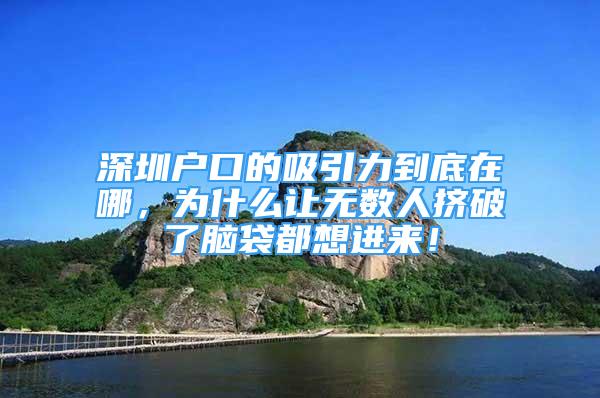 深圳户口的吸引力到底在哪，为什么让无数人挤破了脑袋都想进来！