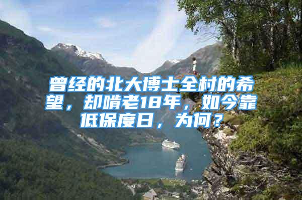 曾经的北大博士全村的希望，却啃老18年，如今靠低保度日，为何？