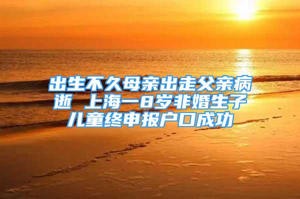 出生不久母亲出走父亲病逝 上海一8岁非婚生子儿童终申报户口成功