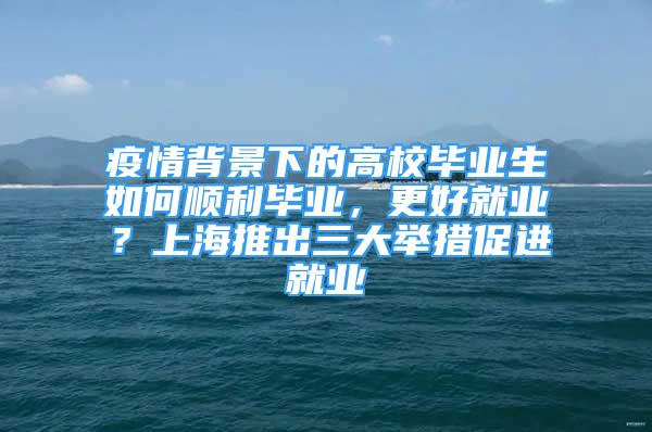 疫情背景下的高校毕业生如何顺利毕业，更好就业？上海推出三大举措促进就业