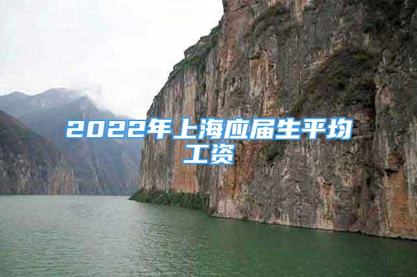 2022年上海应届生平均工资