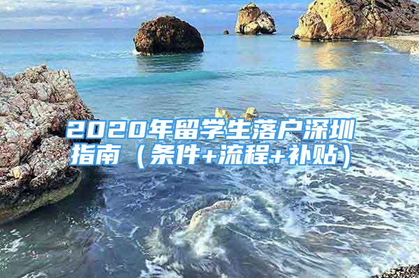 2020年留学生落户深圳指南（条件+流程+补贴）