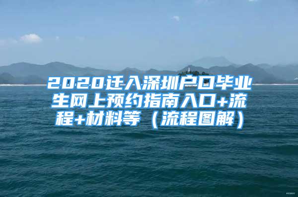 2020迁入深圳户口毕业生网上预约指南入口+流程+材料等（流程图解）