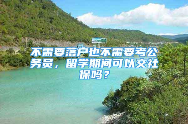 不需要落户也不需要考公务员，留学期间可以交社保吗？