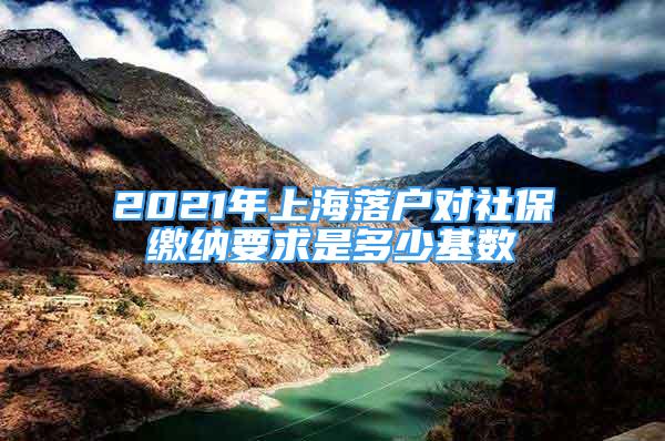 2021年上海落户对社保缴纳要求是多少基数