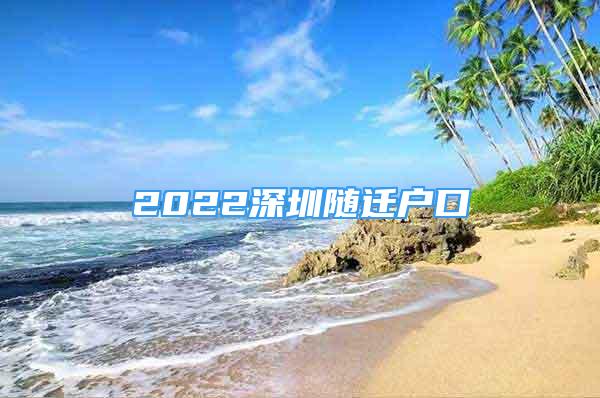 2022深圳随迁户口