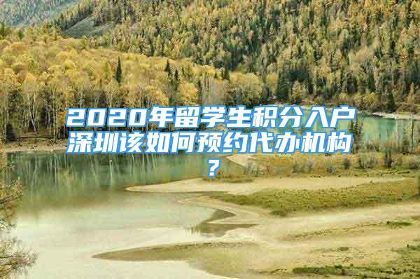 2020年留学生积分入户深圳该如何预约代办机构？