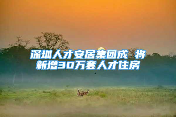 深圳人才安居集团成 将新增30万套人才住房