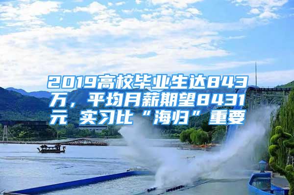 2019高校毕业生达843万，平均月薪期望8431元 实习比“海归”重要