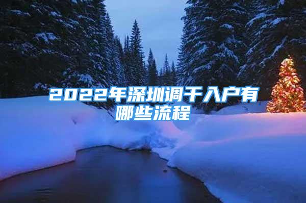 2022年深圳调干入户有哪些流程