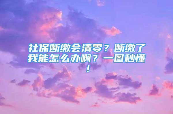 社保断缴会清零？断缴了我能怎么办啊？一图秒懂！