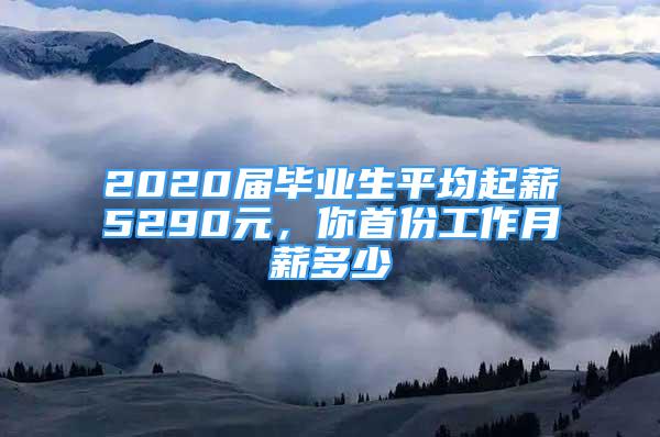 2020届毕业生平均起薪5290元，你首份工作月薪多少