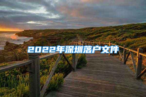 2022年深圳落户文件