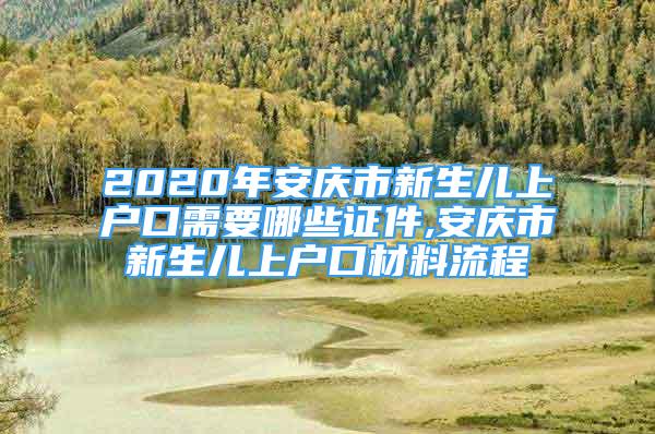 2020年安庆市新生儿上户口需要哪些证件,安庆市新生儿上户口材料流程