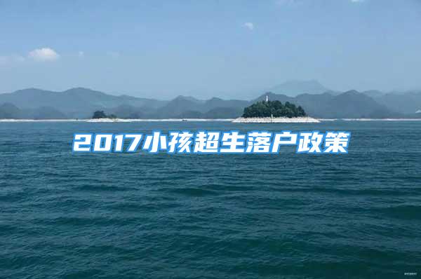 2017小孩超生落户政策