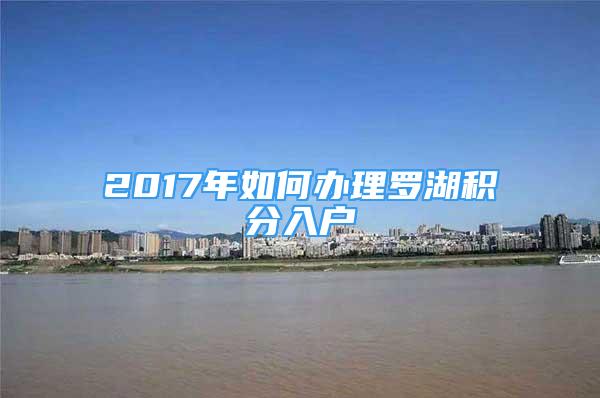 2017年如何办理罗湖积分入户