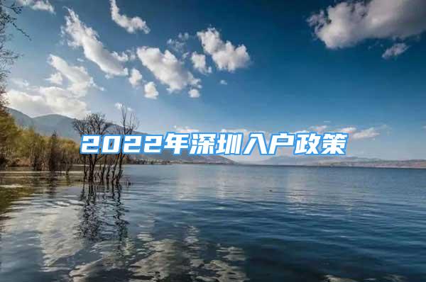 2022年深圳入户政策