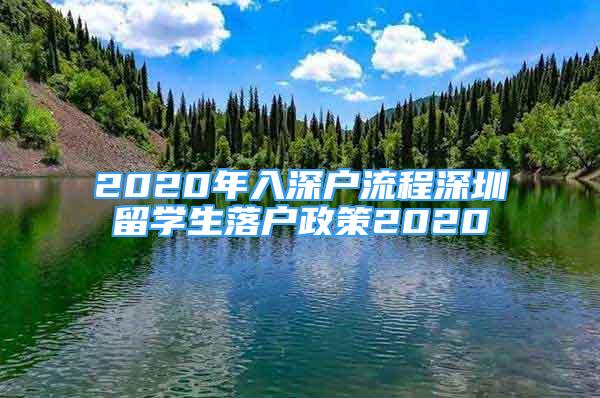 2020年入深户流程深圳留学生落户政策2020