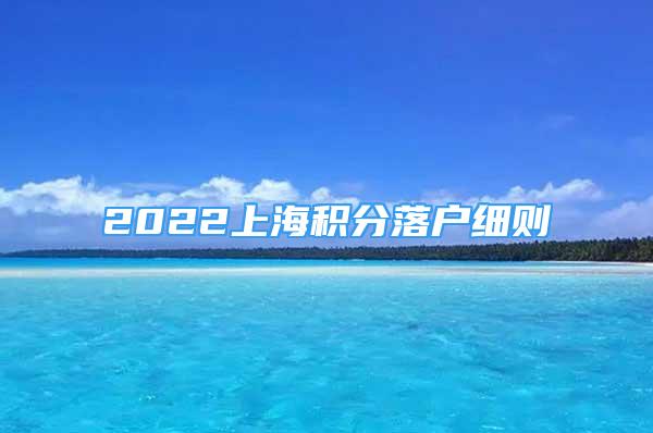 2022上海积分落户细则