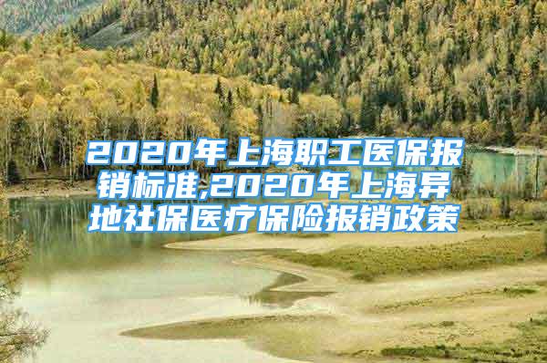 2020年上海职工医保报销标准,2020年上海异地社保医疗保险报销政策