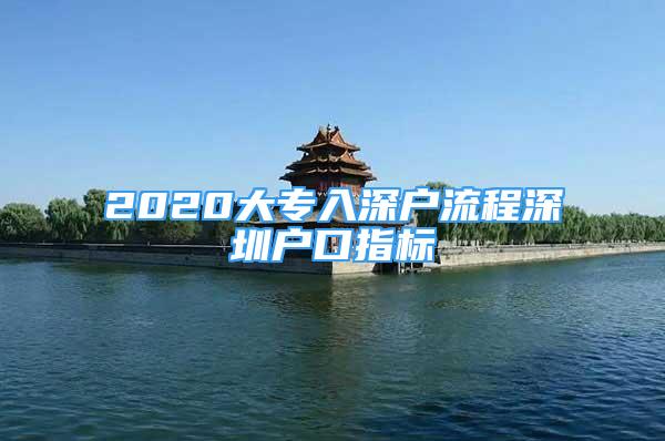 2020大专入深户流程深圳户口指标