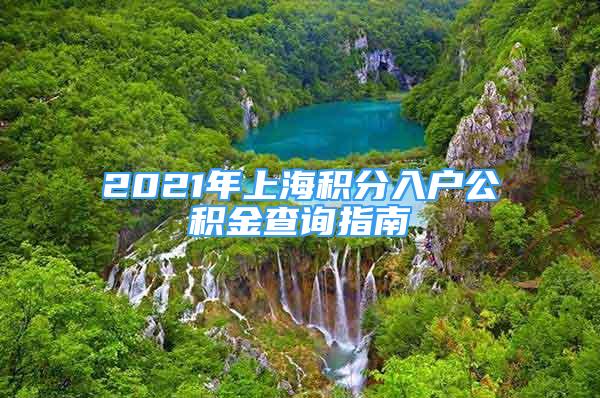 2021年上海积分入户公积金查询指南