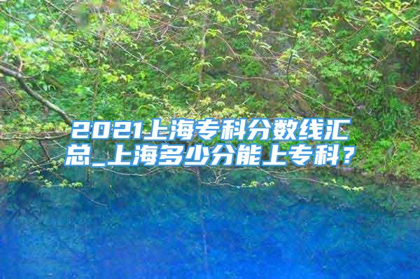 2021上海专科分数线汇总_上海多少分能上专科？